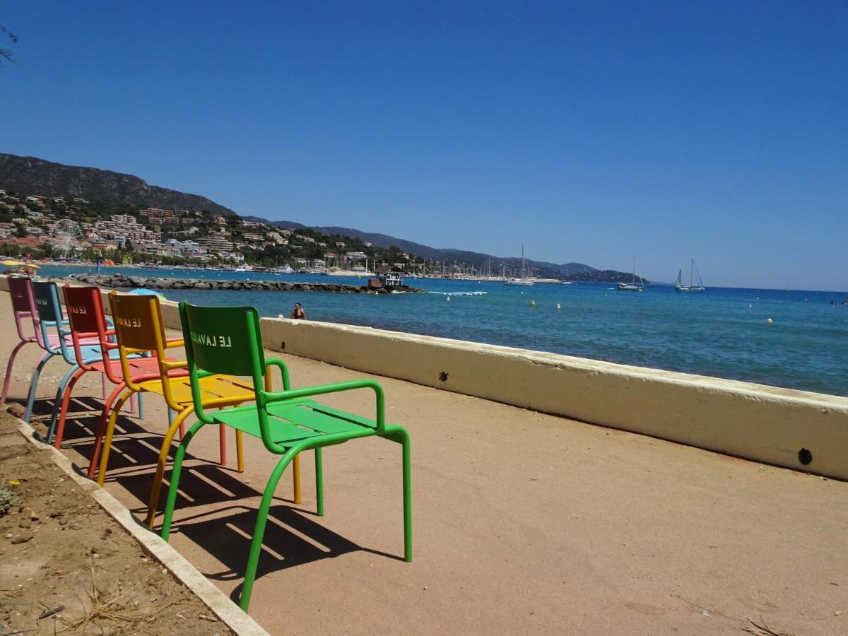 T3 150 M De La Plage, Climatisation, Piscine Et Parking Privatif - Льо Лаванду Екстериор снимка